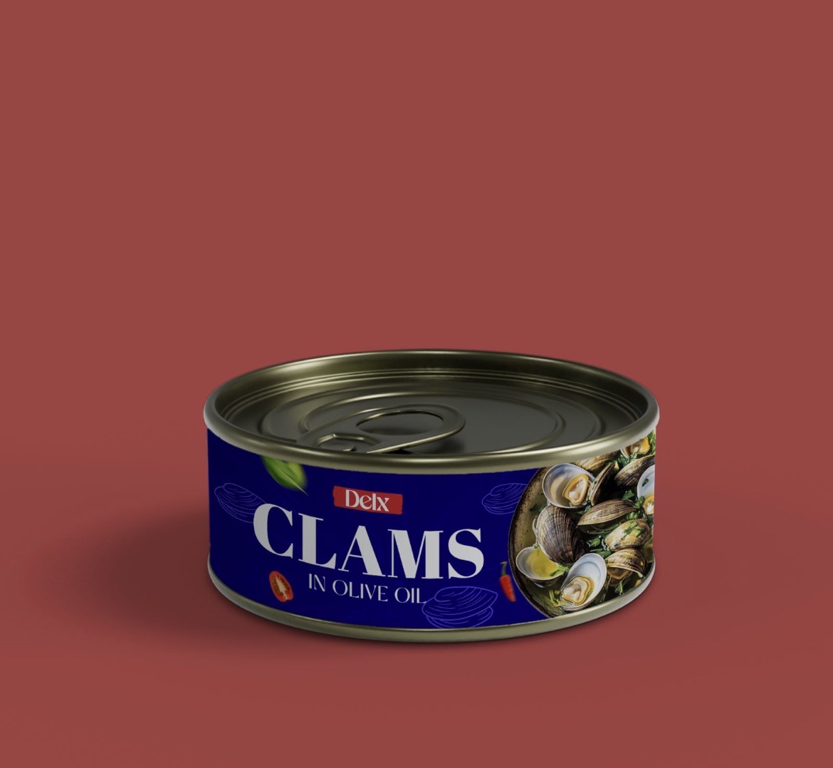 Delchris clams in olive oil